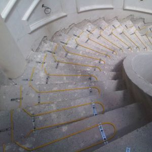 heating stairs with floor heating